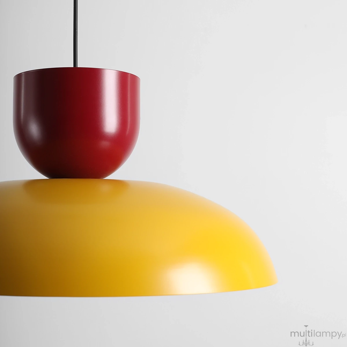 Ella lampa wisząca 1xE27 Dark Mustard + Red Wine