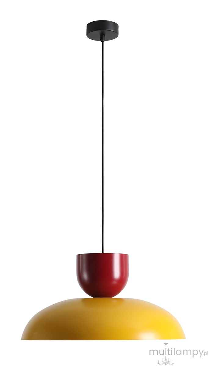 Ella lampa wisząca 1xE27 Dark Mustard + Red Wine