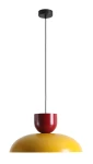 Ella lampa wisząca 1xE27 Dark Mustard + Red Wine
