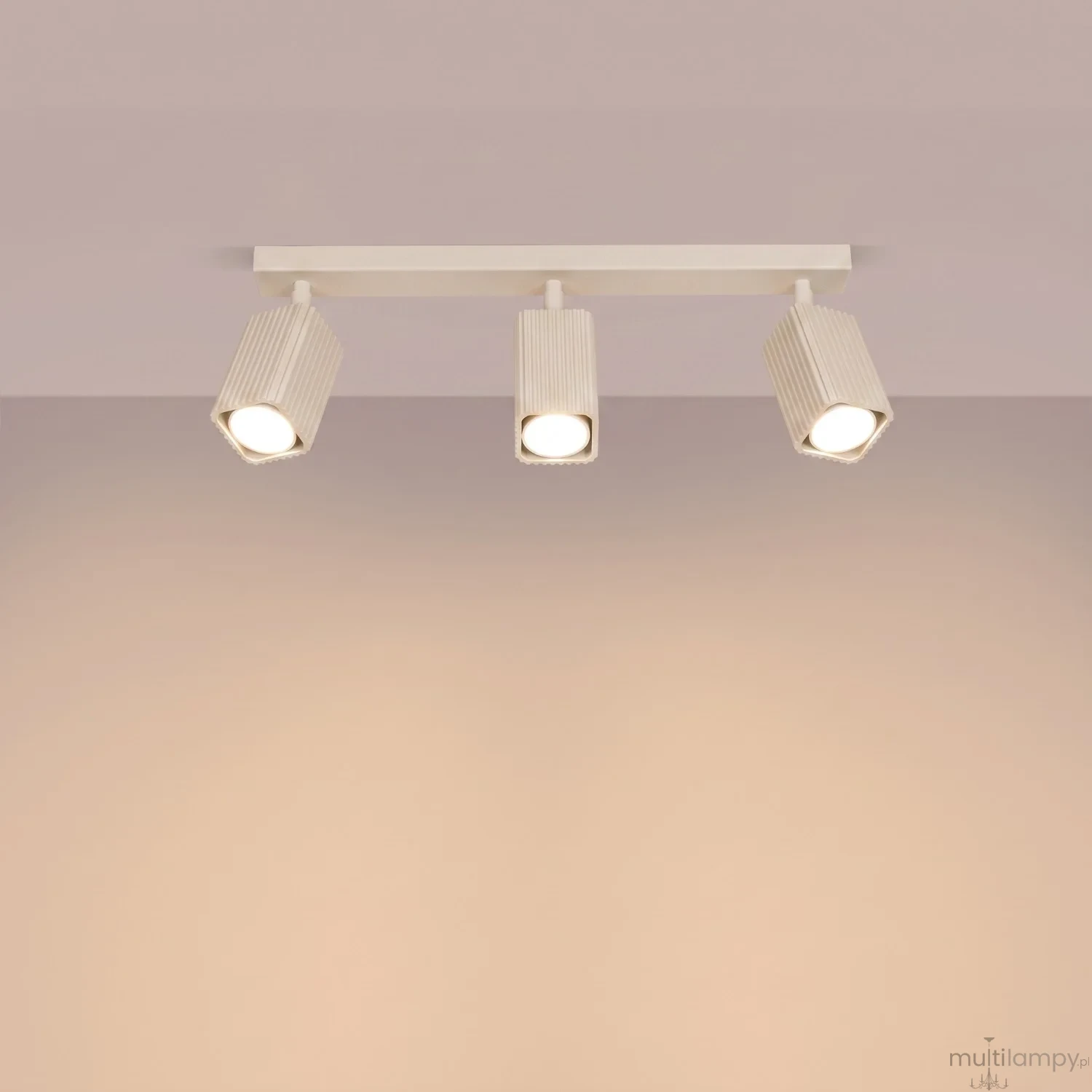 Rayo 3L lampa sufitowa 3xGU10 beżowa SL.3123