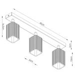 Rayo 3L lampa sufitowa 3xGU10 beżowa SL.3123