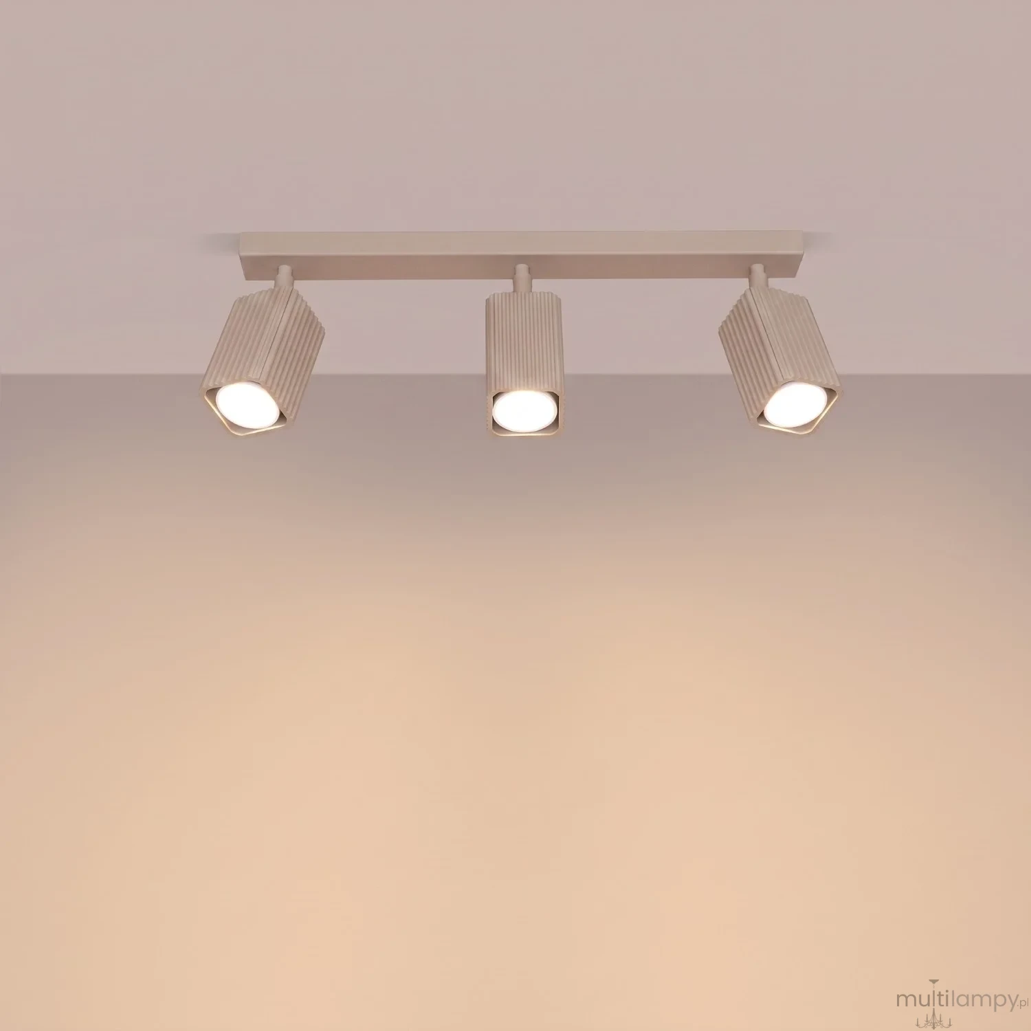 Rayo 3L lampa sufitowa 3xGU10 taupe SL.3151