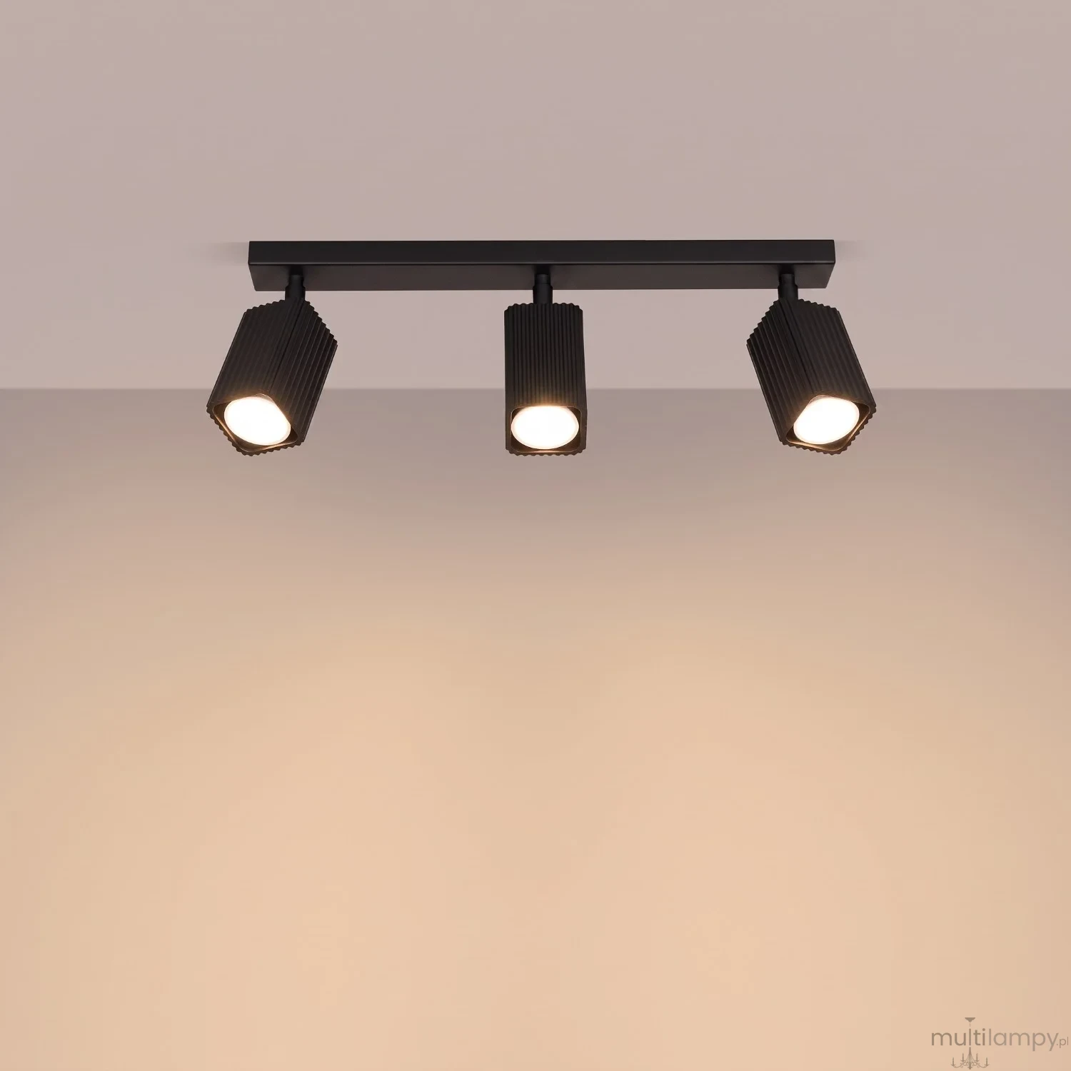 Rayo 3L lampa sufitowa 3xGU10 czarna SL.3165