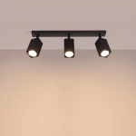 Rayo 3L lampa sufitowa 3xGU10 czarna SL.3165