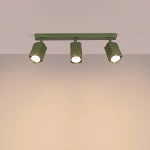 Rayo 3L lampa sufitowa 3xGU10 zielona oliwka SL.3179