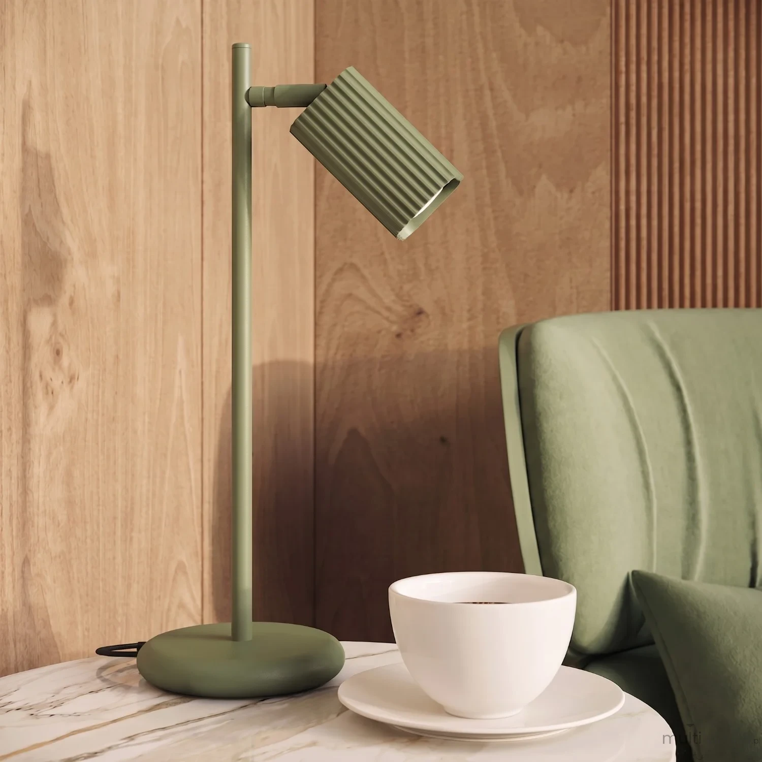Rayo 3L lampa sufitowa 3xGU10 zielona oliwka SL.3179