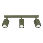 Rayo 3L lampa sufitowa 3xGU10 zielona oliwka SL.3179