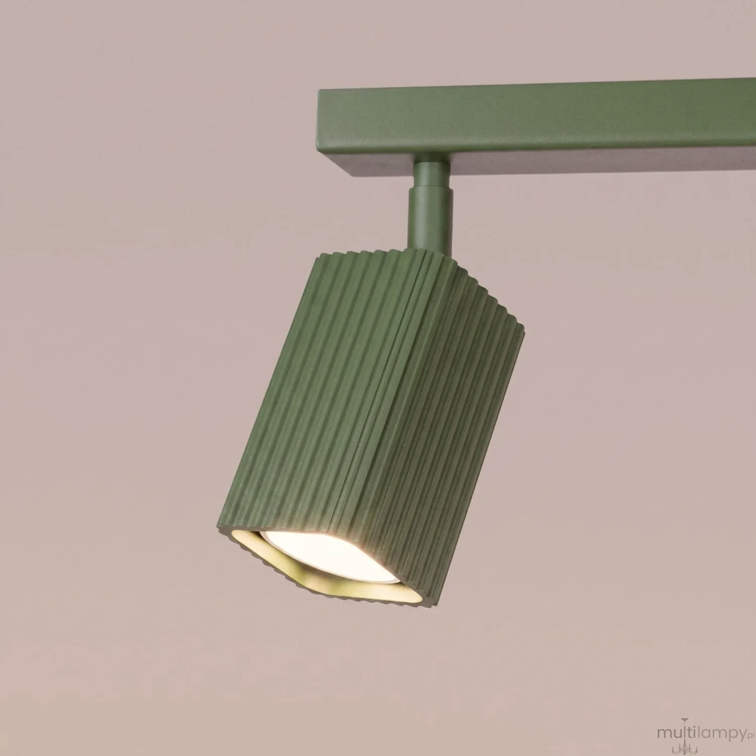 Rayo 3L lampa sufitowa 3xGU10 zielona oliwka SL.3179