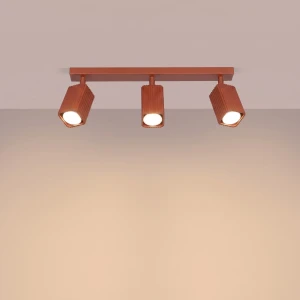 Rayo 3L lampa sufitowa 3xGU10 ochra czerwona SL.3193