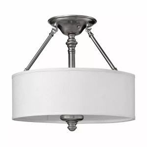 Sussex lampa sufitowa 3xE27 nikiel szczotkowany HK-SUSSEX-SF