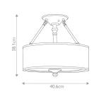 Sussex lampa sufitowa 3xE27 nikiel szczotkowany HK-SUSSEX-SF