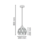 Daisy lampa wisząca 1xE27 chrom 6515/1 8C