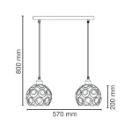 Daisy lampa wisząca 2xE27 chrom 6515/2 8C