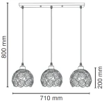 Daisy lampa wisząca 3xE27 chrom 6515/3 8C