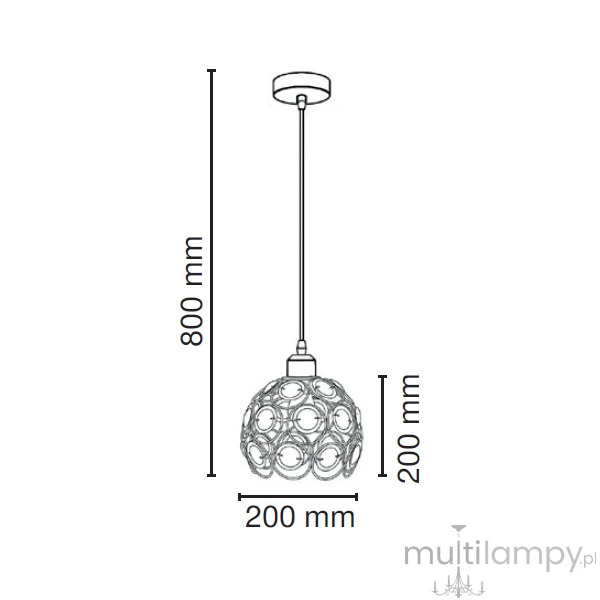Daisy lampa wisząca 1xE27 złota 6515/1 TR