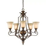 Kelham Hall lampa wisząca 5xE14 florenckie złoto