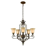 Kelham Hall lampa wisząca 5xE14 florenckie złoto FE-KELHAM-HALL5-UPLT