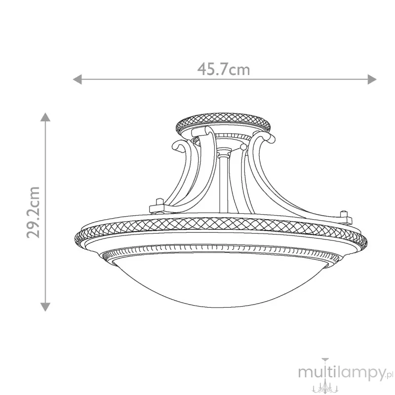 Kelham Hall lampa sufitowa 2xE27 florenckie złoto FE-KELHAM-HALL-SF