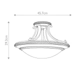 Kelham Hall lampa sufitowa 2xE27 florenckie złoto FE-KELHAM-HALL-SF