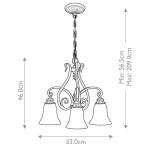 Sonoma Valley lampa wisząca 3xE27 postarzany brąz FE-SONOMAVALLEY3