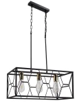 Frame lampa wisząca 3xE27 czarna/złota 6825/3 BL TR