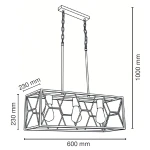 Frame lampa wisząca 3xE27 czarna/złota 6825/3 BL TR