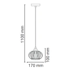 Acri lampa wisząca 1xE27 złota 8221/1 TR
