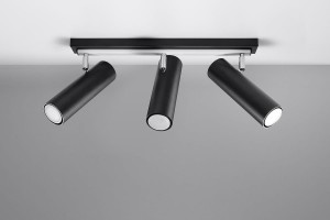 Direzione lampa sufitowa (spot) 3-punktowa czarna SL.0501