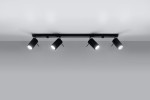 Ring lampa sufitowa (spot) 4-punktowa czarna SL.0332