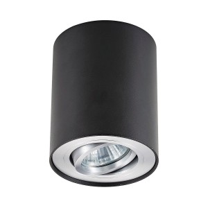 Rondoo lampa sufitowa 1-punktowa kierunkowa czarna/srebrna 89201