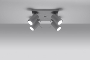 Ring lampa sufitowa (spot) 4-punktowa szara SL.0452