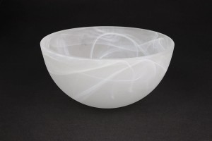 Klosz szklany Arkos półkula D185 alabaster