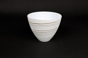 Klosz szklany Robo kubek D135 biały/złoty