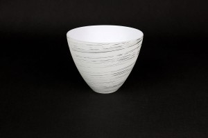 Klosz szklany Robo kubek D135 biały/srebrny