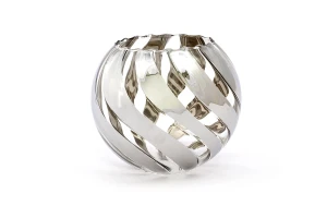 Klosz szklany Zebra kula D145 chrom