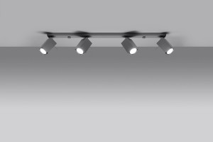 Merida lampa sufitowa (spot) 4-punktowa szara SL.0461