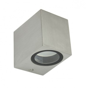 Mini kinkiet elewacyjny ścienny 1-punktowy szczotkowane aluminium 5001 BR 