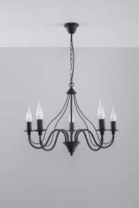 Minerwa żyrandol 5-punktowy czarny SL.0218