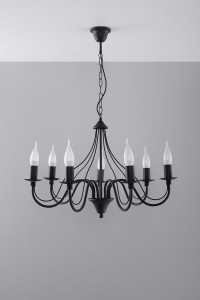 Minerwa żyrandol 7-punktowy czarny SL.0219