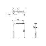 Lampka biurkowa Mida LED 1-punktowa w kolorze białym, z prostą, minimalistyczną formą. Wysokość 360 mm, szerokość 312 mm. Wyposażona w okrągłą podstawę o średnicy 185 mm oraz przycisk do regulacji. Idealna do biura lub domowego gabinetu.
