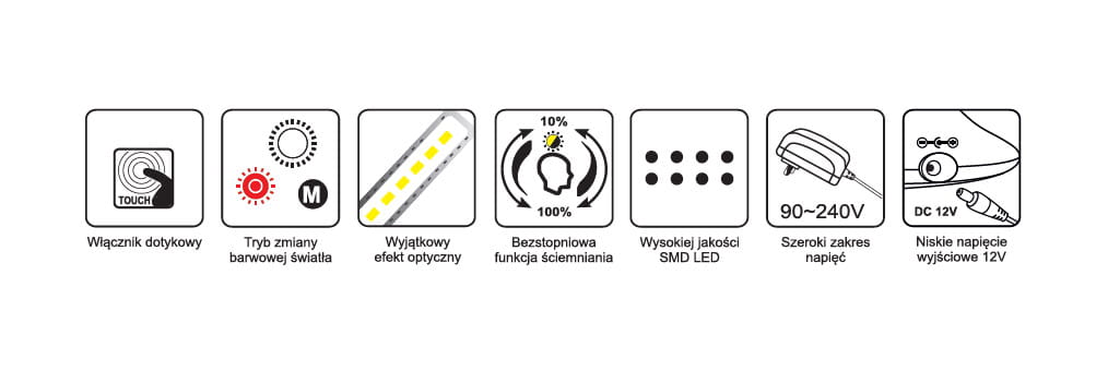 Lampka biurkowa Mida LED 1-punktowa w kolorze białym. Wyposażona w dotykowy włącznik, funkcję ściemniania oraz szeroki zakres napięcia 90-240V. Wysokiej jakości diody SMD LED zapewniają efektywną iluminację.