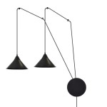 Abramo lampa wisząca 2-punktowa czarna 160/2