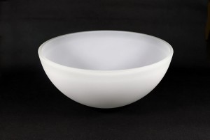 Klosz szklany Aris półkula D300 biały