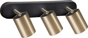 Eye Spot lampa sufitowa 3-punktowa czarna/mosiądz 8818