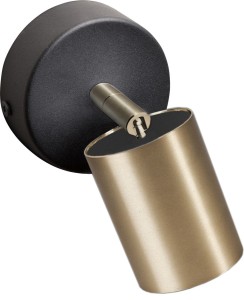 Eye Spot kinkiet 1-punktowy czarny/mosiądz 8816