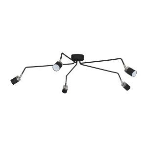 Joker lampa sufitowa 5-punktowa czarna MLP1341