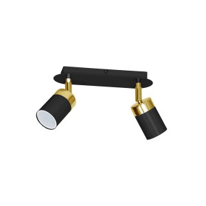 Joker lampa sufitowa (spot) 2-punktowa czarna/złota MLP6124