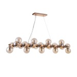Cabella  lampa wisząca 25-punktowa koniak PND-5252-A-25-GD-CGN