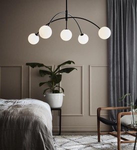 Heaven lampa wisząca 5-punktowa czarna 107560 