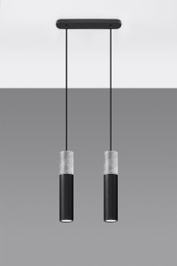 Borgio lampa wisząca 2-punktowa czarna  SL.0651